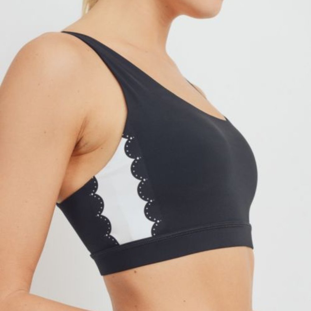 Eco-Friendly Black & white Sports Bra New / Tags